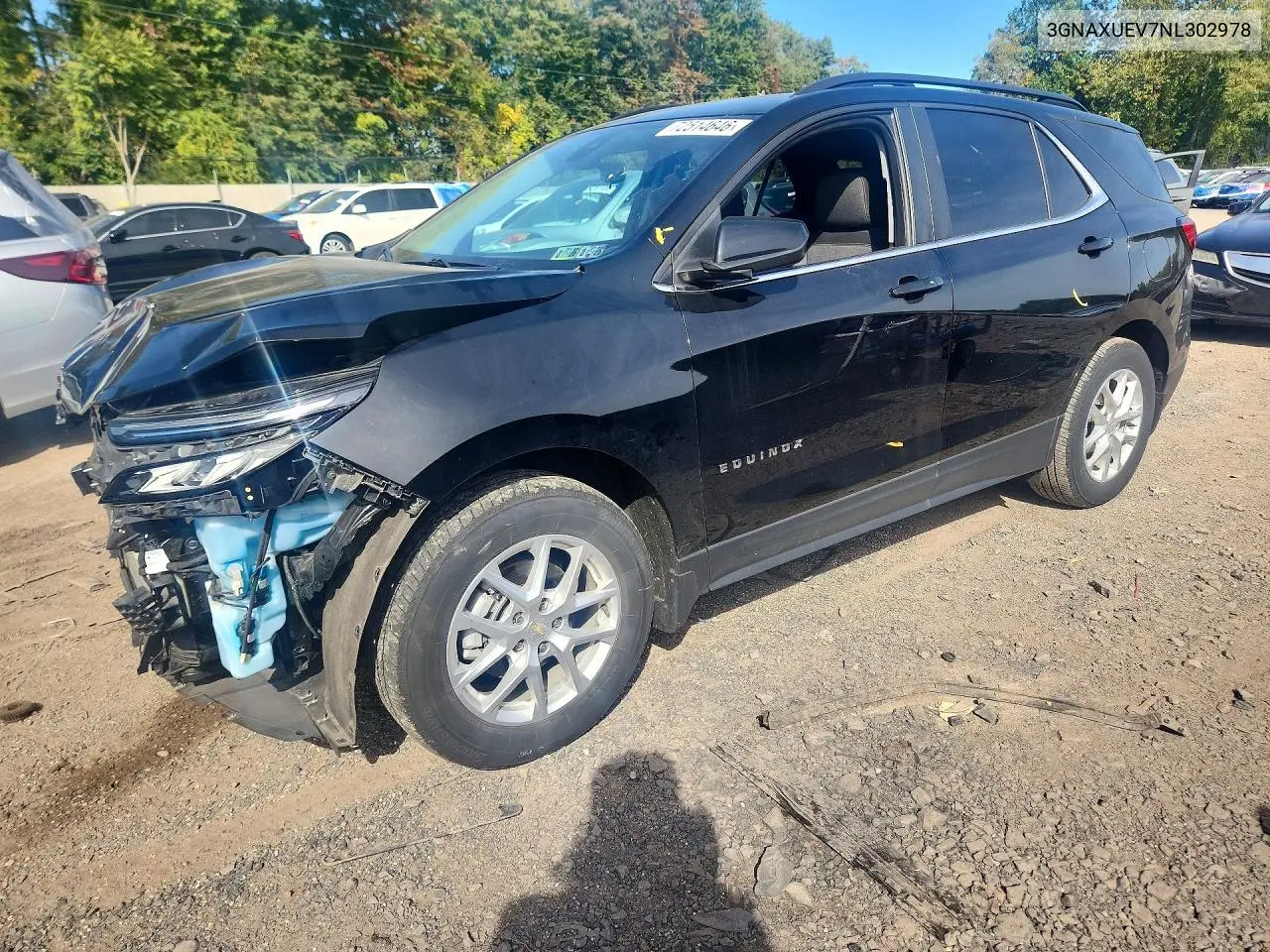 2022 Chevrolet Equinox Lt VIN 3GNAXUEV7NL302978 фото 1