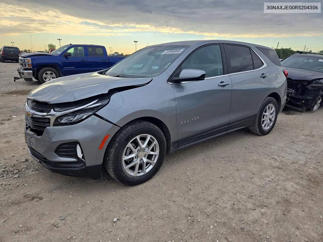 2024 Chevrolet Equinox Lt VIN 3GNAXJEG0RS204306 фото 1