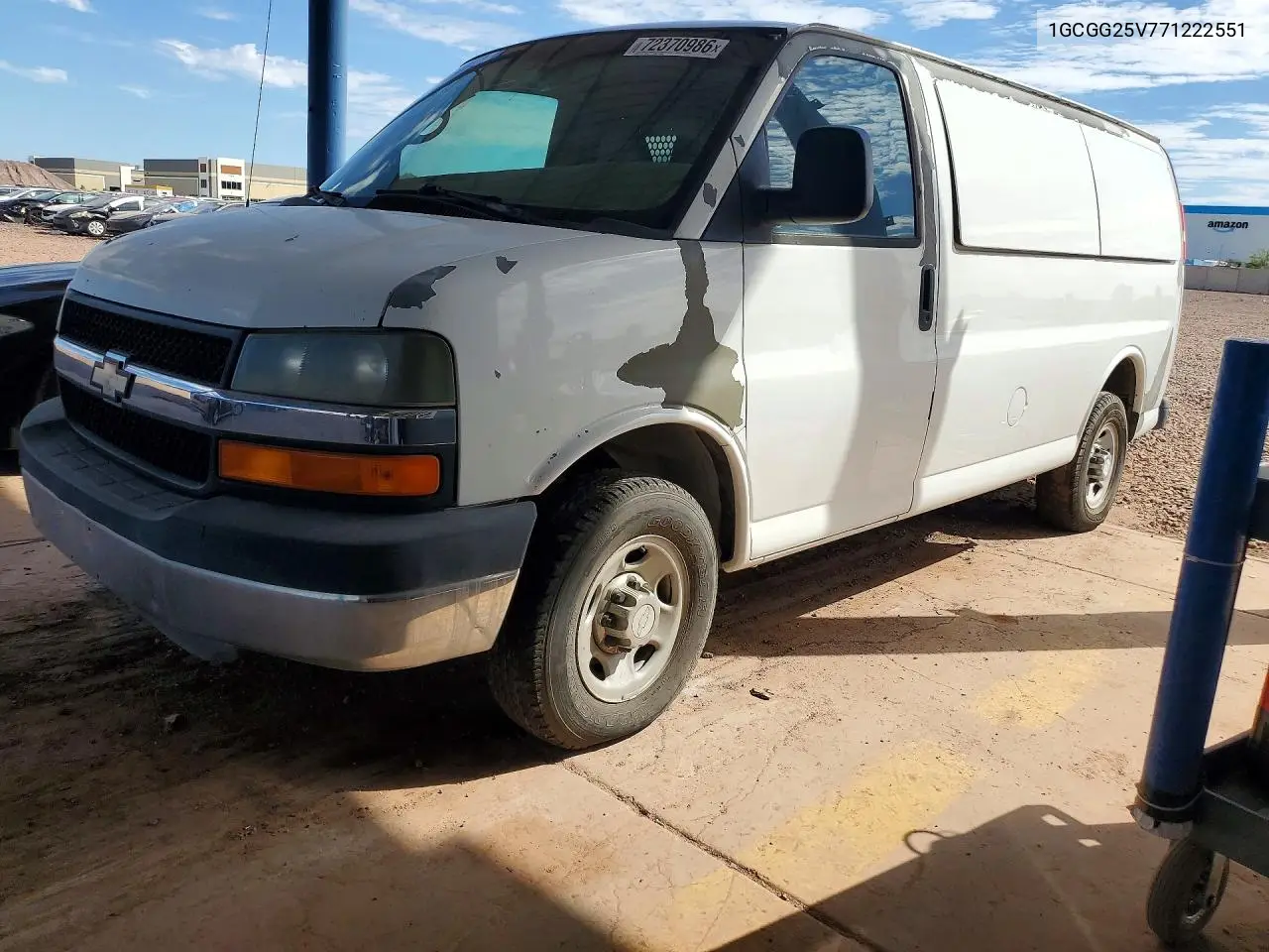 2007 Chevrolet Express G2500 VIN 1GCGG25V771222551 фото 1