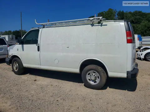 2011 Chevrolet Express G2500 VIN 1GCWGFCAXB1187449 фото 2