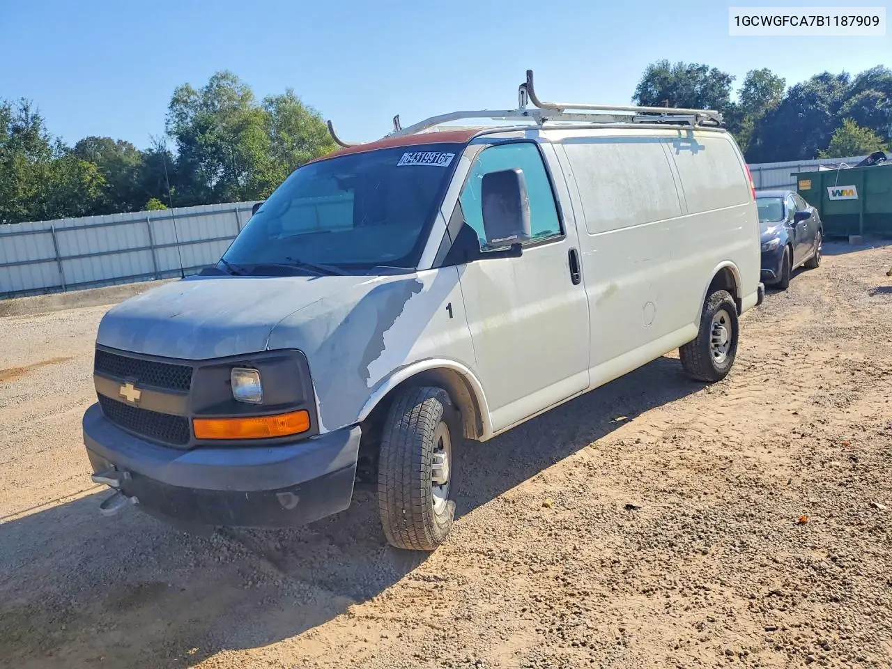 2011 Chevrolet Express G2500 VIN 1GCWGFCA7B1187909 фото 1