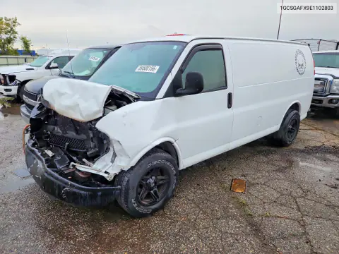 1GCSGAFX9E1102803 — 2014 Chevrolet Express, Передняя часть, фото до ремонта