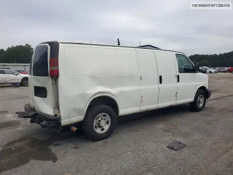 2015 Chevrolet Express G2500 VIN 1GCWGGCFXF1206105 фото 3