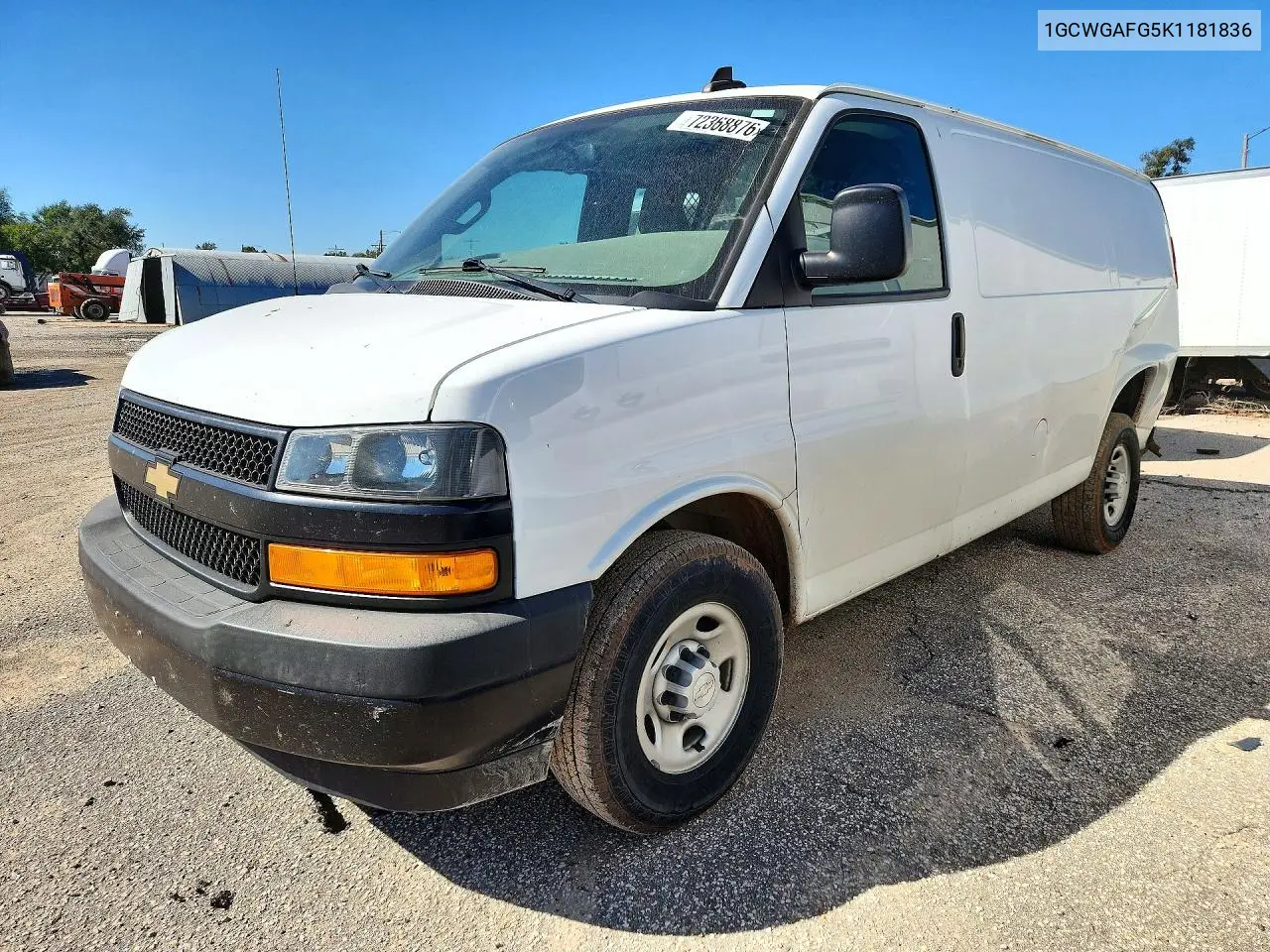 2019 Ch Express Van VIN 1GCWGAFG5K1181836 фото 1