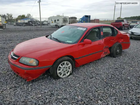 2G1WF52E249144359 — 2004 Chevrolet Impala, Сторона, фото до ремонта