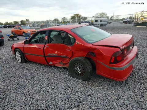 2004 Chevrolet Impala VIN 2G1WF52E249144359 фото 2