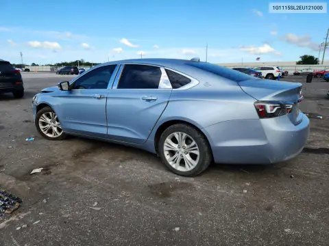 2014 Chevrolet Impala Lt VIN 1G1115SL2EU121000 фото 2