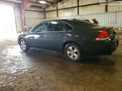 2016 Chevrolet Impala Limited Ls VIN 2G1WA5E31G1152870 фото 2