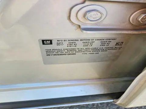 2017 CHEVROLET IMPALA VIN 2G1105S36H9196965 фото 12