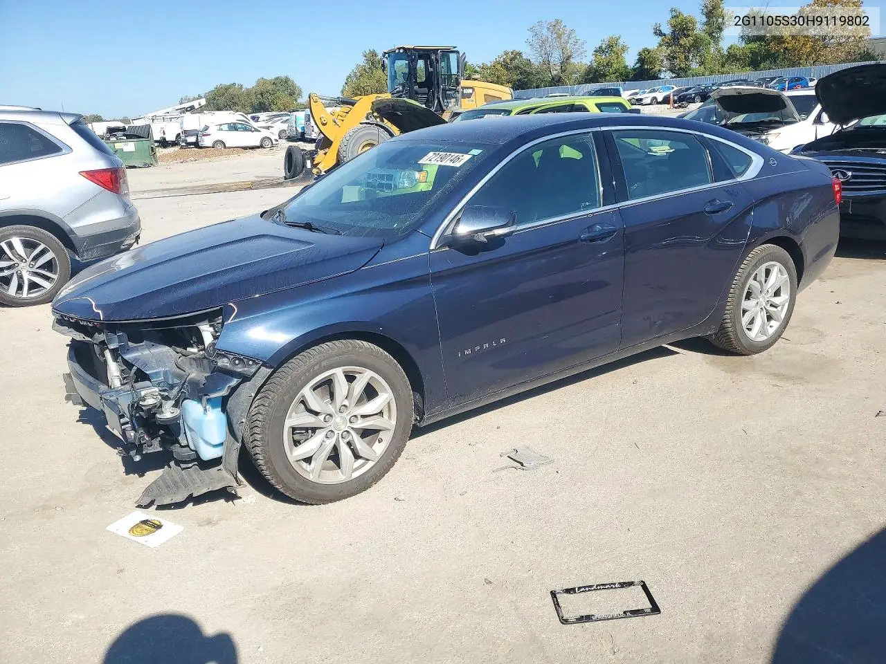 2017 Chevrolet Impala Lt VIN 2G1105S30H9119802 фото 1