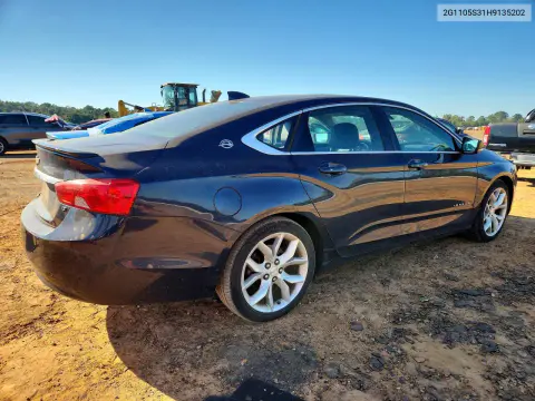 2017 Chevrolet Impala Lt VIN 2G1105S31H9135202 фото 3
