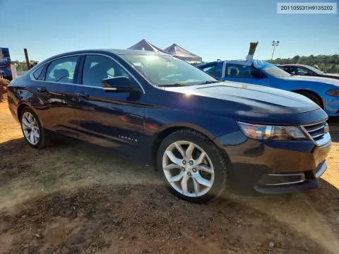 2017 Chevrolet Impala Lt VIN 2G1105S31H9135202 фото 4
