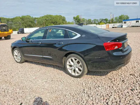 2019 Chevrolet Impala Premier VIN 1G1105S31KU112951 фото 2
