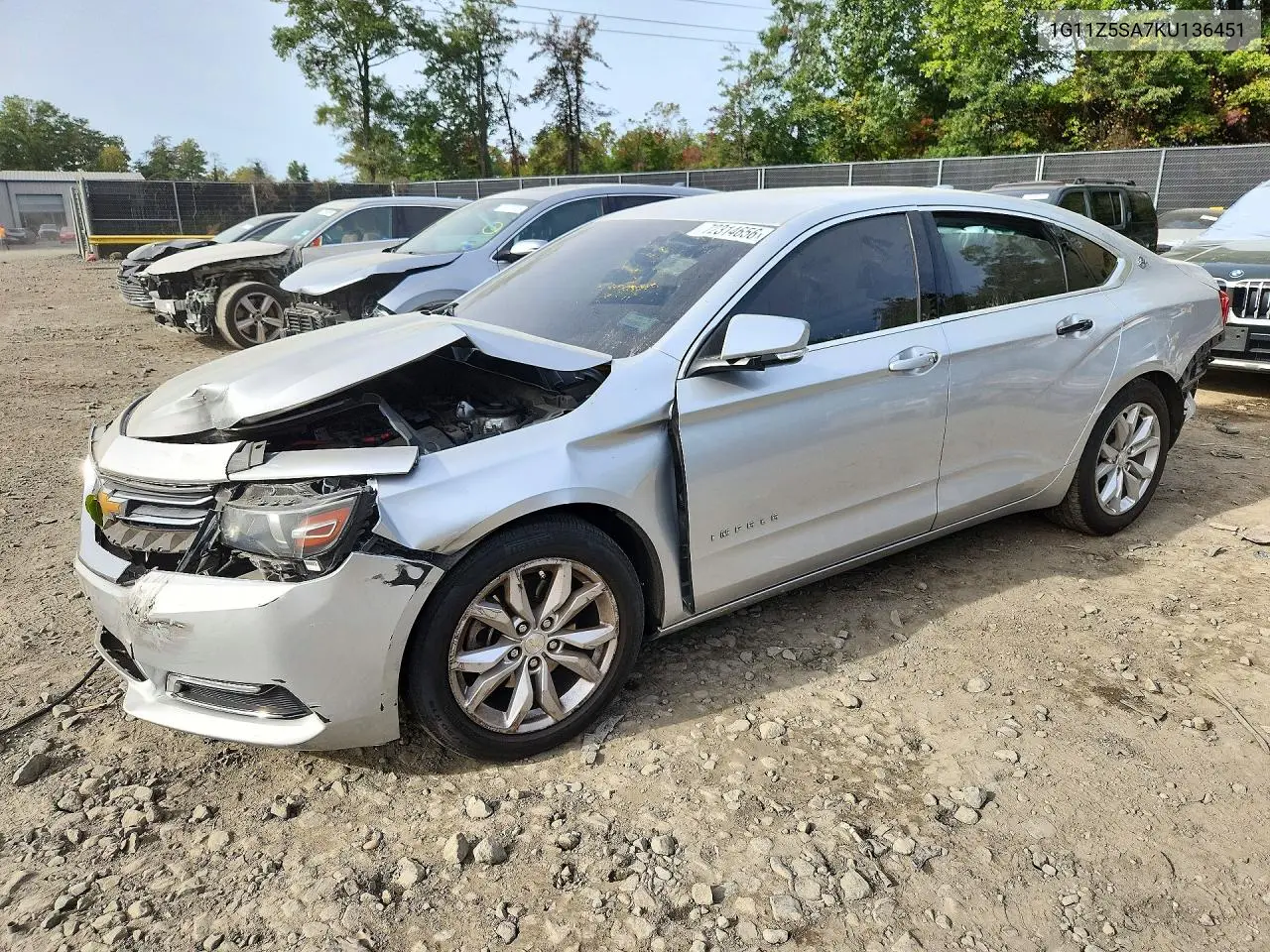 2019 Chevrolet Impala Lt VIN 1G11Z5SA7KU136451 фото 1