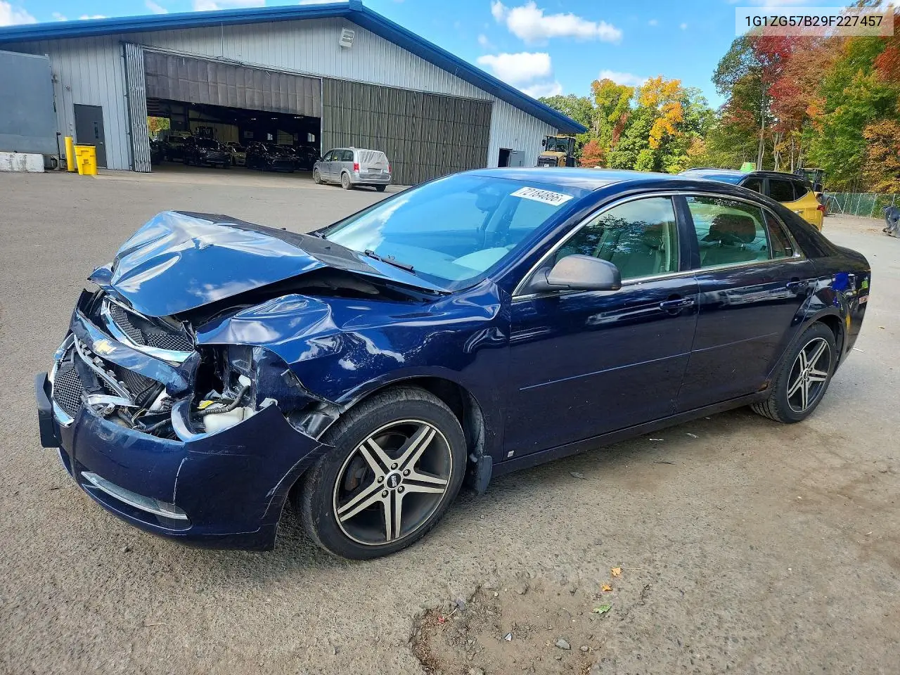 2009 Chevrolet Malibu Ls VIN 1G1ZG57B29F227457 фото 1
