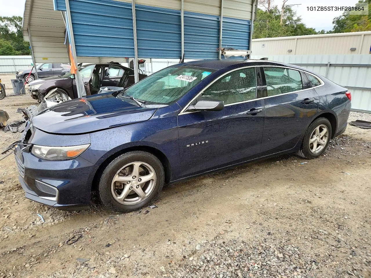 2017 Chevrolet Malibu Ls VIN 1G1ZB5ST3HF281864 фото 1