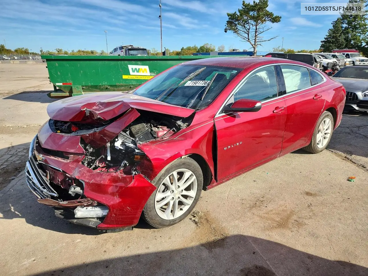 2018 Chevrolet Malibu Lt VIN 1G1ZD5ST5JF144618 фото 1