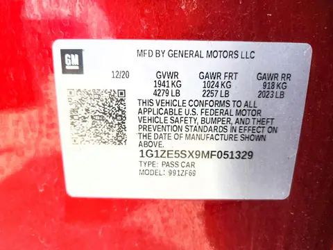 2021 CHEVROLET MALIBU VIN 1G1ZE5SX9MF051329 фото 12