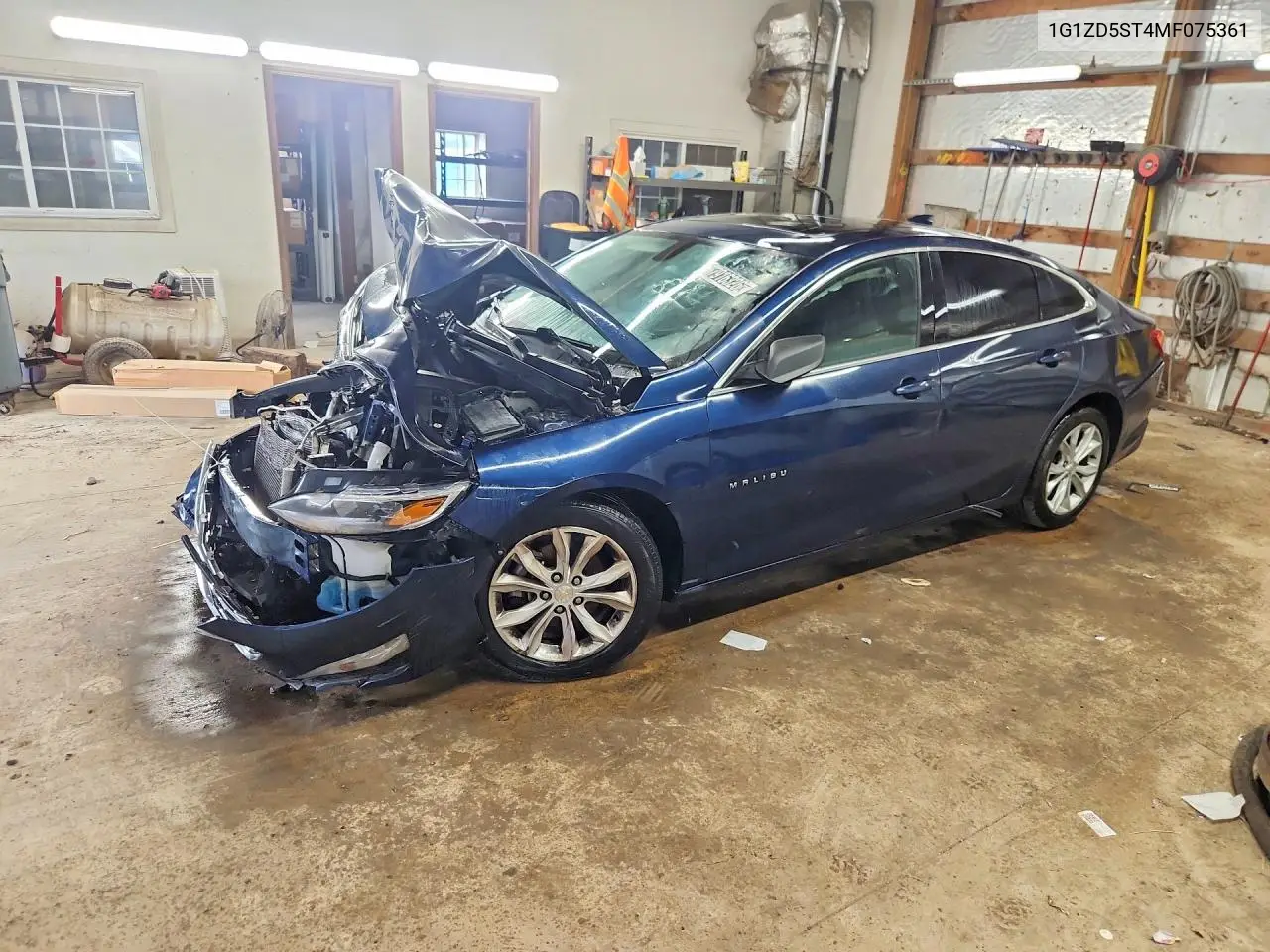 2021 Chevrolet Malibu Lt VIN 1G1ZD5ST4MF075361 фото 1