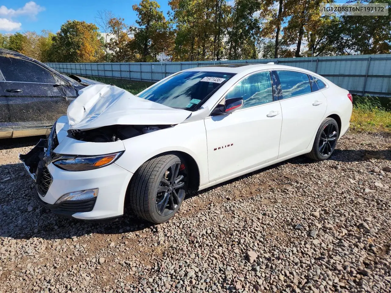 2022 Chevrolet Malibu Lt VIN 1G1ZD5ST6NF197172 фото 1