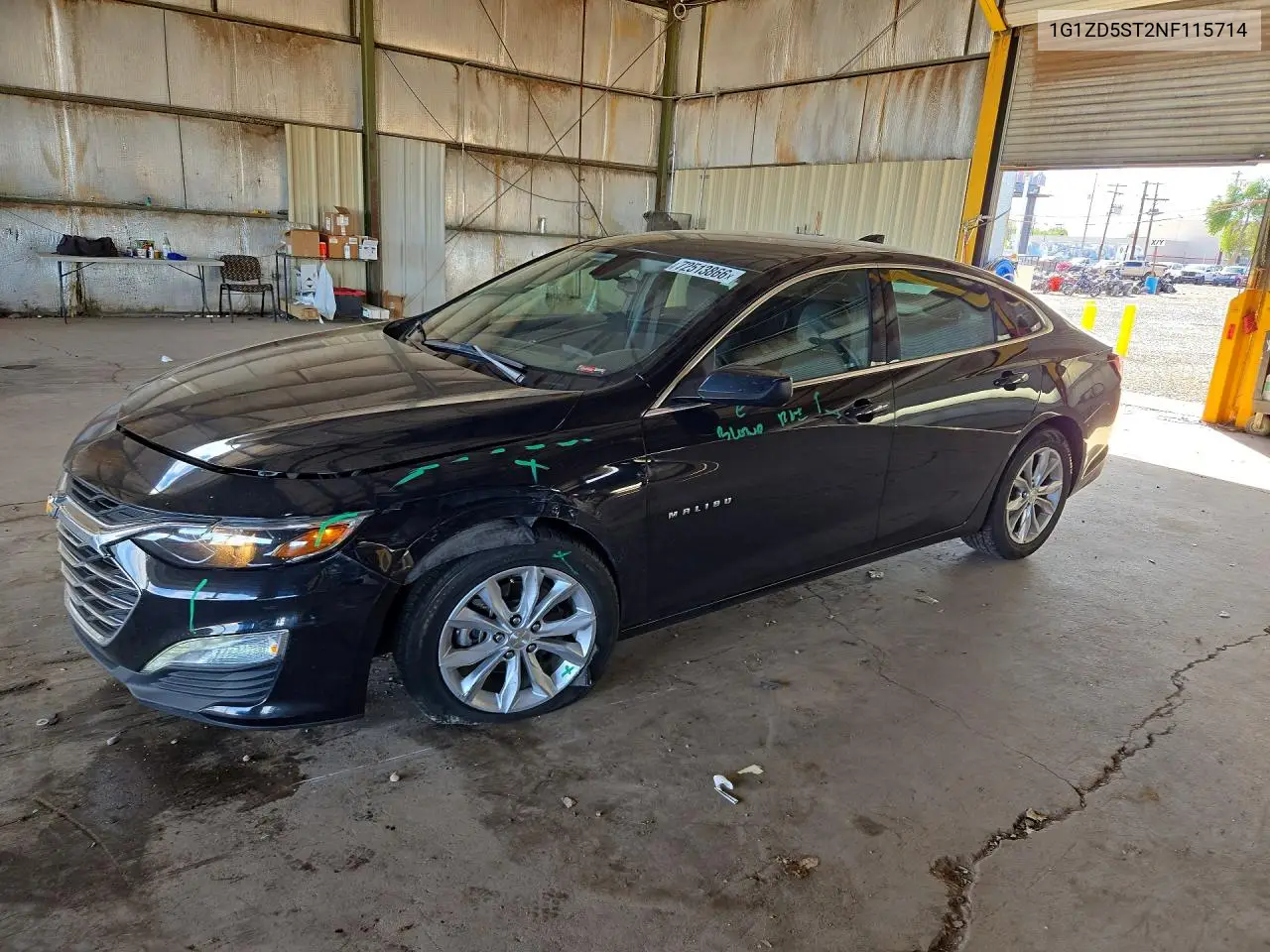 2022 Chevrolet Malibu Lt VIN 1G1ZD5ST2NF115714 фото 1