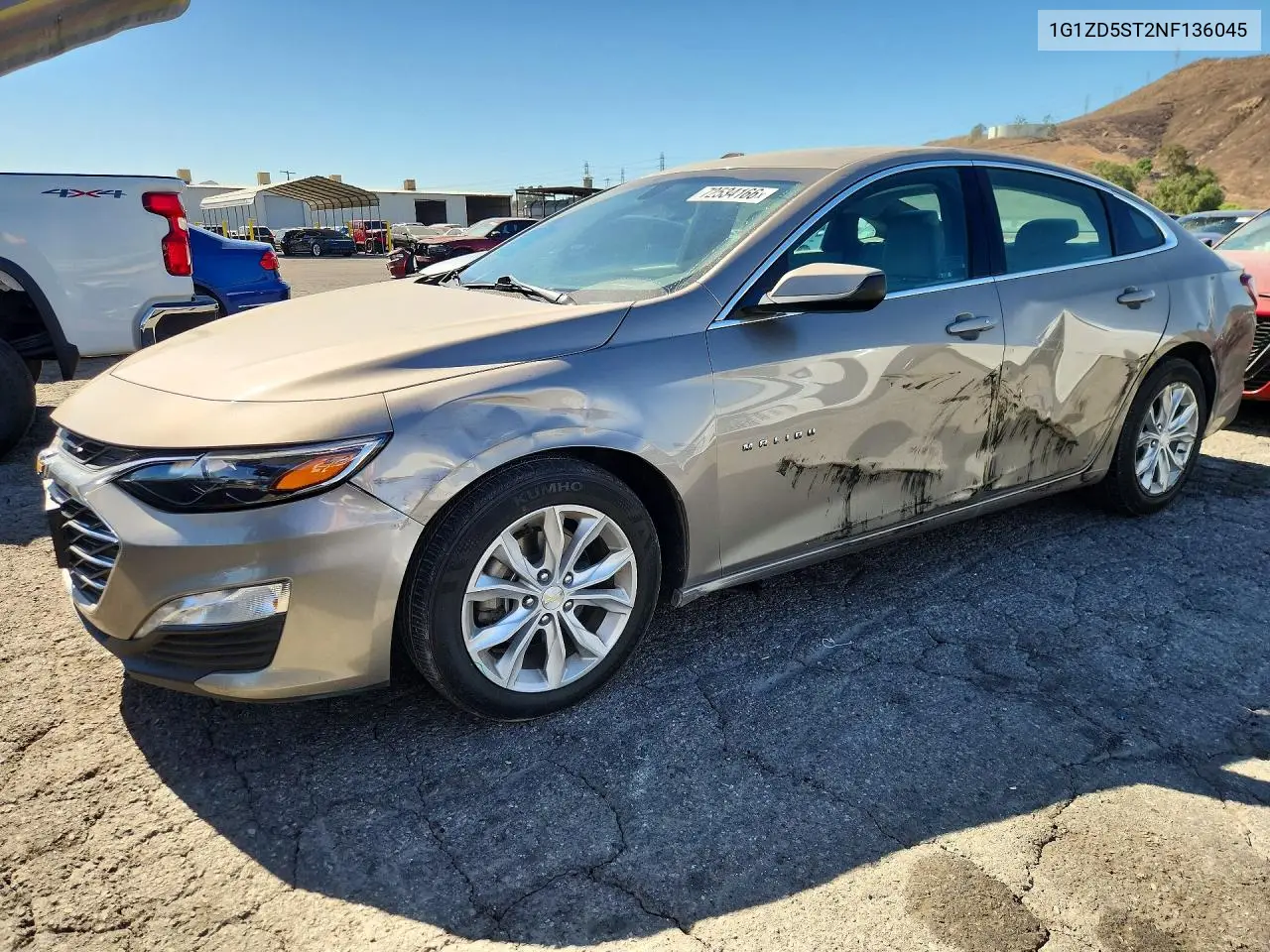 2022 Chevrolet Malibu Lt VIN 1G1ZD5ST2NF136045 фото 1