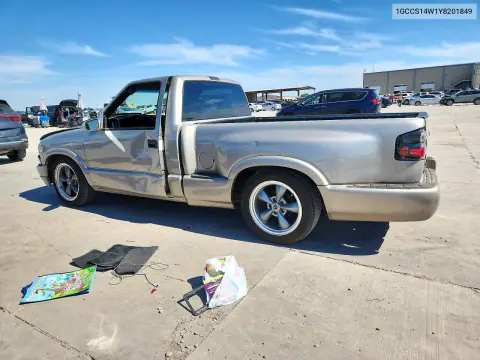 2000 Chevrolet S10 VIN 1GCCS14W1Y8201849 фото 2