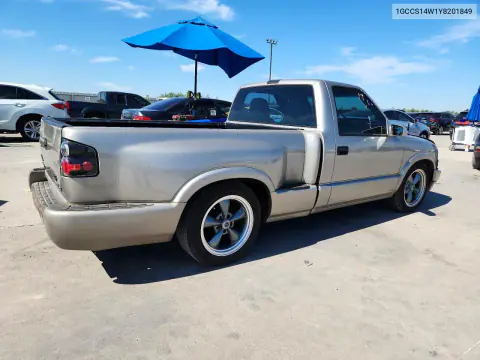 2000 Chevrolet S10 VIN 1GCCS14W1Y8201849 фото 3