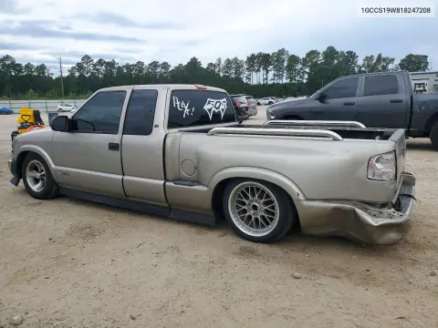 2001 Chevrolet S10 VIN 1GCCS19W818247208 фото 2