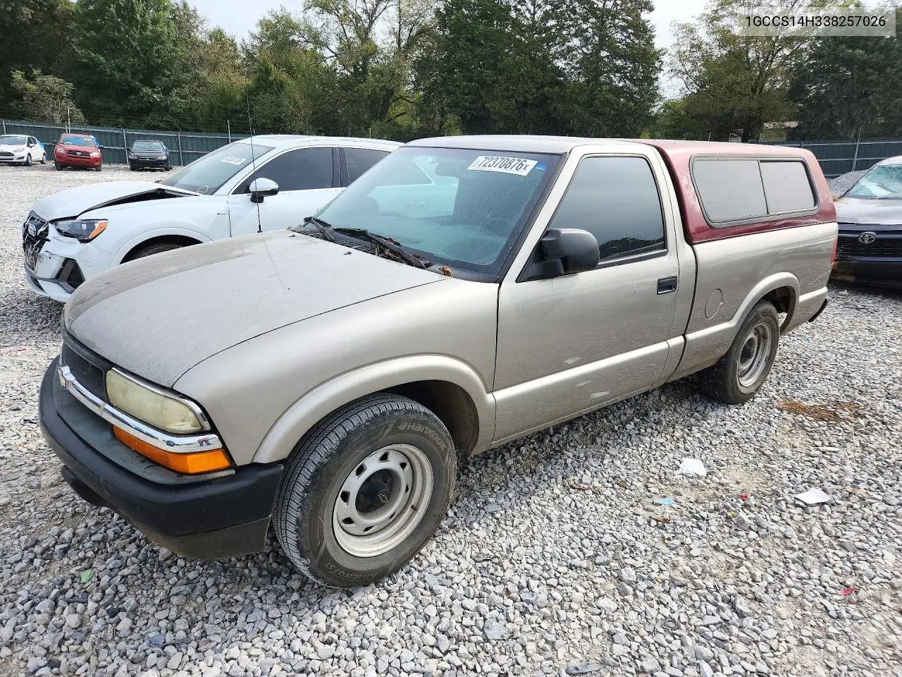 2003 Chevrolet S Truck S10 VIN 1GCCS14H338257026 фото 1