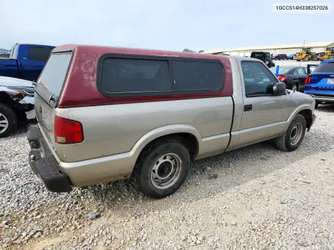 2003 Chevrolet S Truck S10 VIN 1GCCS14H338257026 фото 3