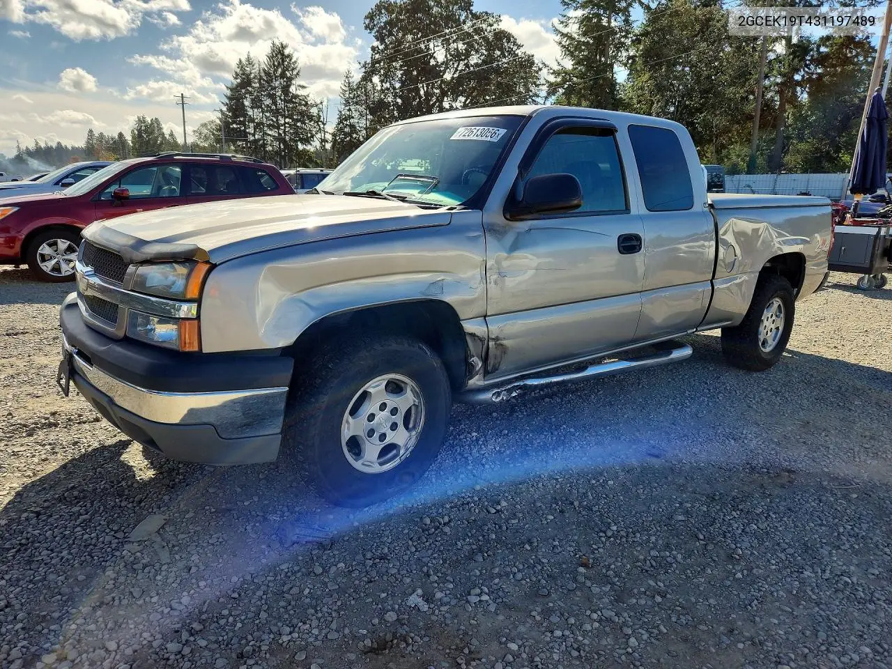 2003 Chevrolet Silverado K1500 VIN 2GCEK19T431197489 фото 1