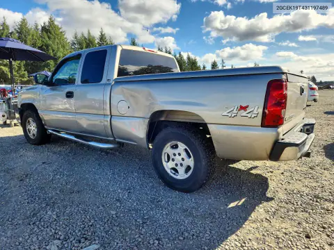 2003 Chevrolet Silverado K1500 VIN 2GCEK19T431197489 фото 2