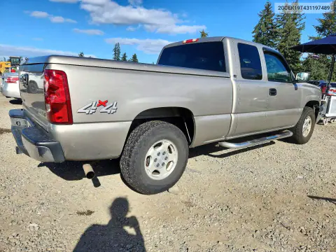 2003 Chevrolet Silverado K1500 VIN 2GCEK19T431197489 фото 3