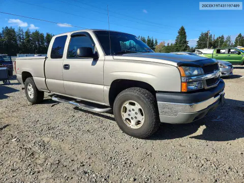 2003 Chevrolet Silverado K1500 VIN 2GCEK19T431197489 фото 4
