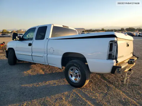 2004 Chevrolet Silverado C1500 VIN 2GCEC19V841219638 фото 2