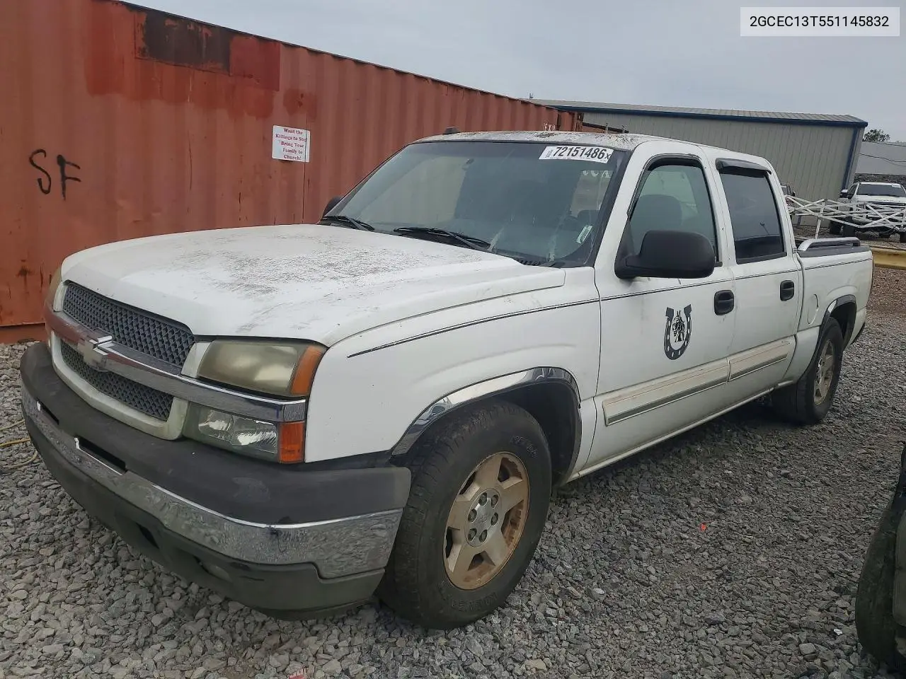 2005 Chevrolet Silverado C1500 VIN 2GCEC13T551145832 фото 1