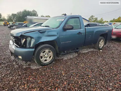 1GCEC14C07Z533396 — 2007 Chevrolet Silverado, Передняя часть, фото до ремонта