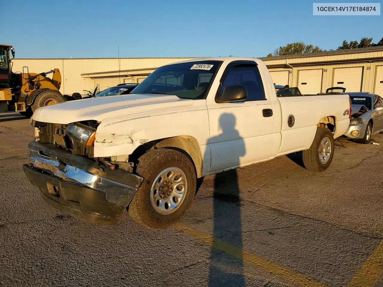 2007 Chevrolet Silverado K1500 Classic VIN 1GCEK14V17E184874 фото 1