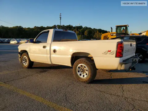 2007 Chevrolet Silverado K1500 Classic VIN 1GCEK14V17E184874 фото 2