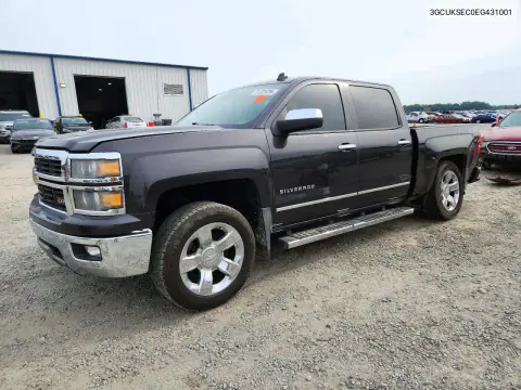 3GCUKSEC0EG431001 — 2014 Chevrolet Silverado, Задняя часть, фото до ремонта