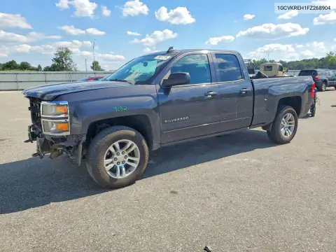 1GCVKREH1FZ268904 — 2015 Chevrolet Silverado, Передняя часть, фото до ремонта