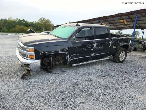 1GC1KWE87FF677245 — 2015 Chevrolet Silverado, Переворот, фото до ремонта
