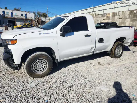 3GCNYAEH5KG311571 — 2019 Chevrolet Silverado, Передняя часть, фото до ремонта