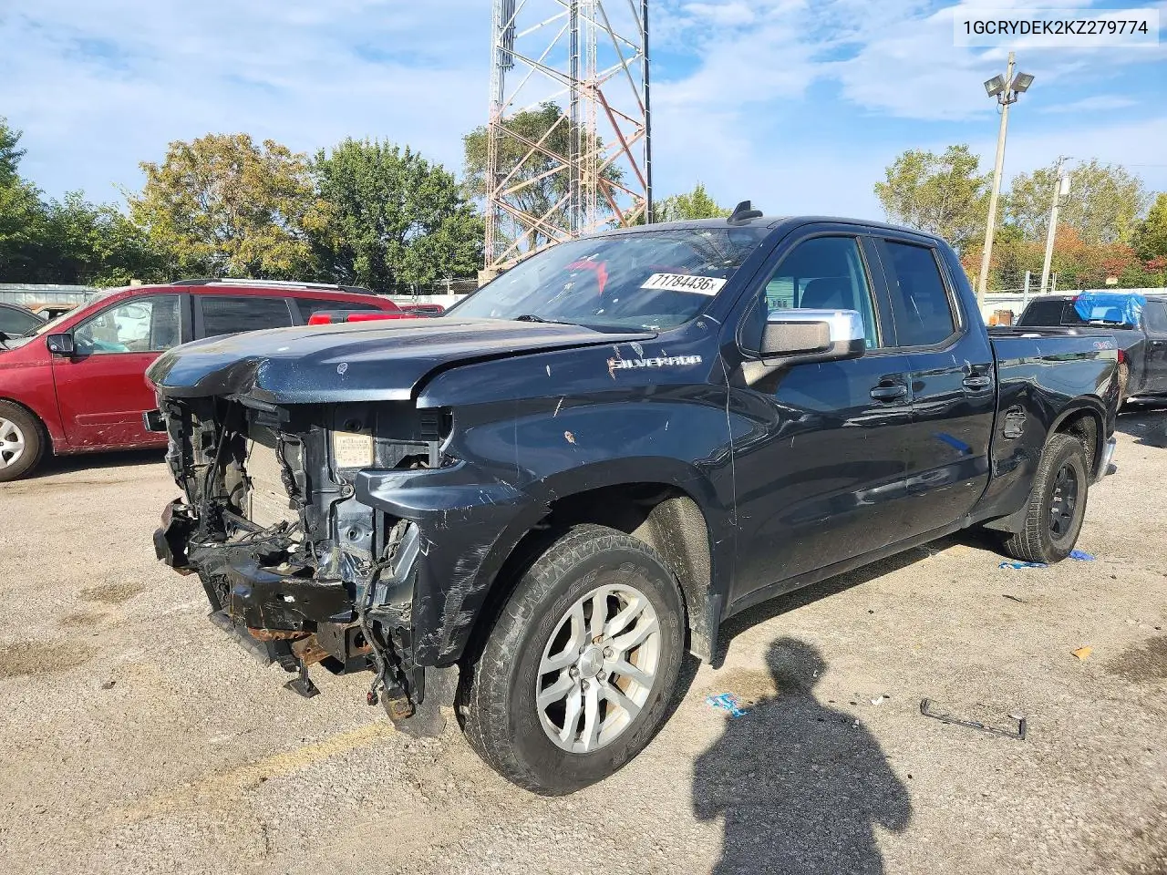 2019 Chevrolet Silverado K1500 Lt VIN 1GCRYDEK2KZ279774 фото 1