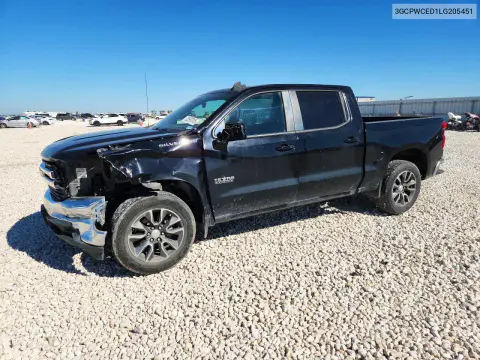 3GCPWCED1LG205451 — 2020 Chevrolet Silverado, Передняя часть, фото до ремонта