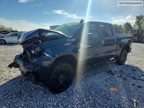 1GCPYCEF9MZ409038 — 2021 Chevrolet Silverado, Передняя часть, фото до ремонта