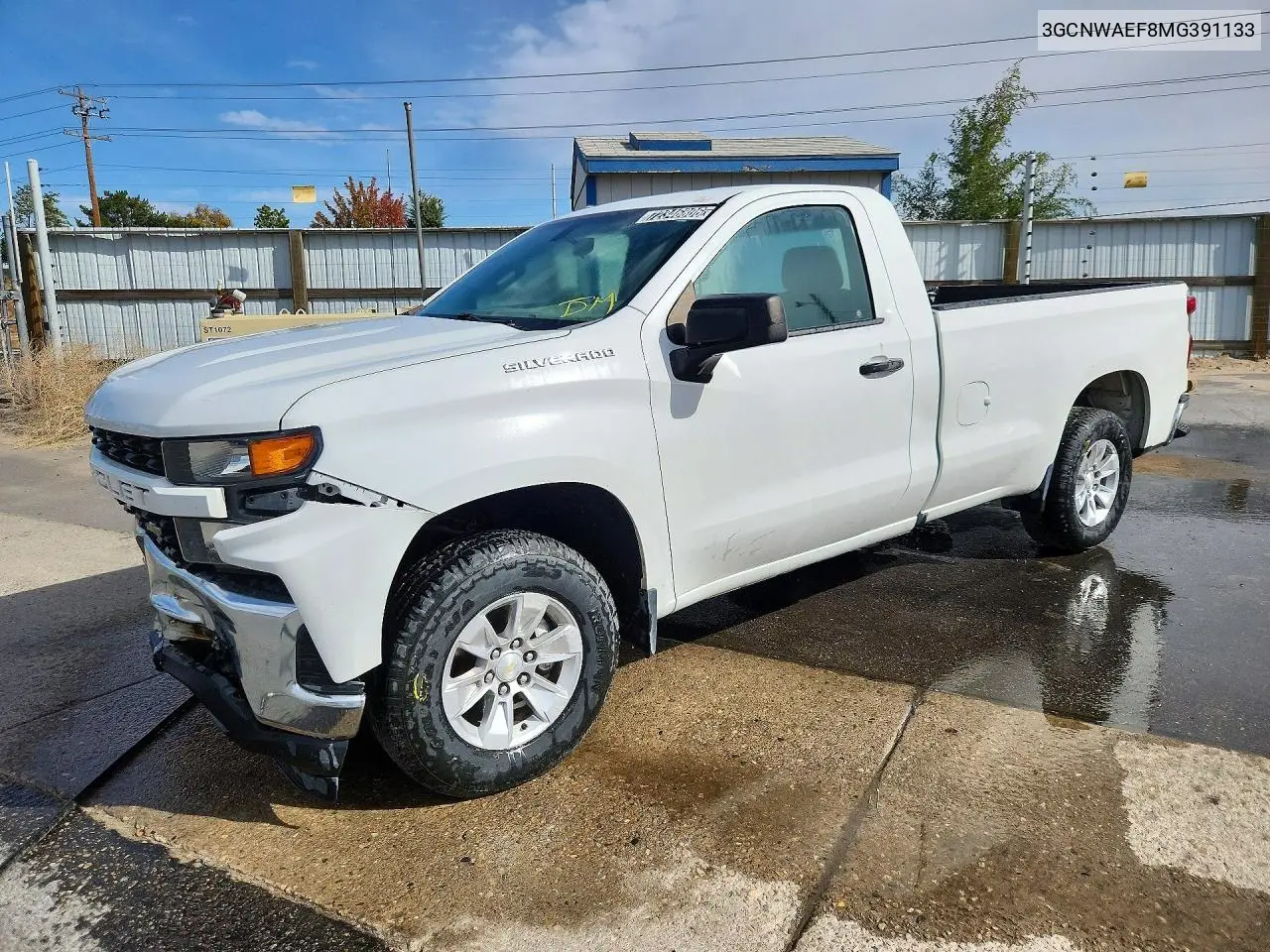 2021 Chevrolet Silverado C1500 VIN 3GCNWAEF8MG391133 фото 1