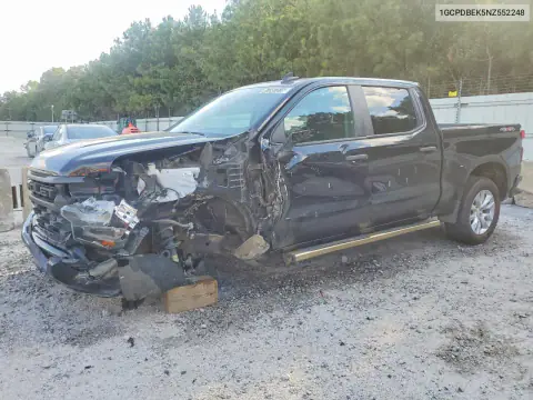 1GCPDBEK5NZ552248 — 2022 Chevrolet Silverado, Передняя часть, фото до ремонта