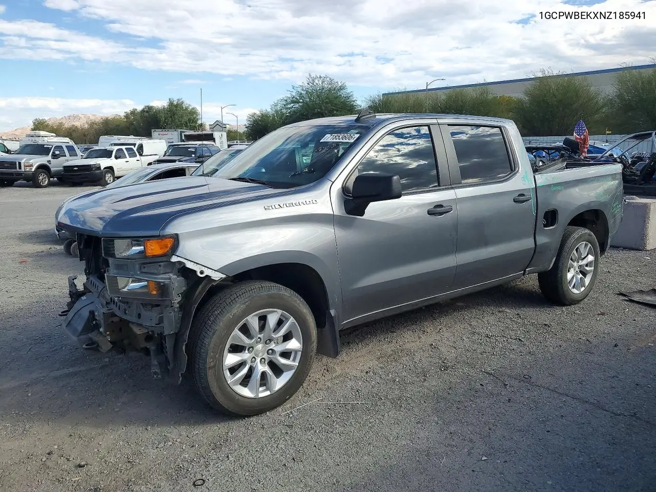 2022 Chevrolet Silverado Ltd C1500 Custom VIN 1GCPWBEKXNZ185941 фото 1